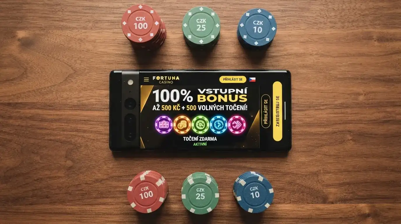 Zobrazení uvítacího bonusu v českém online casinu — procentuální navýšení vkladu a volná zatočení