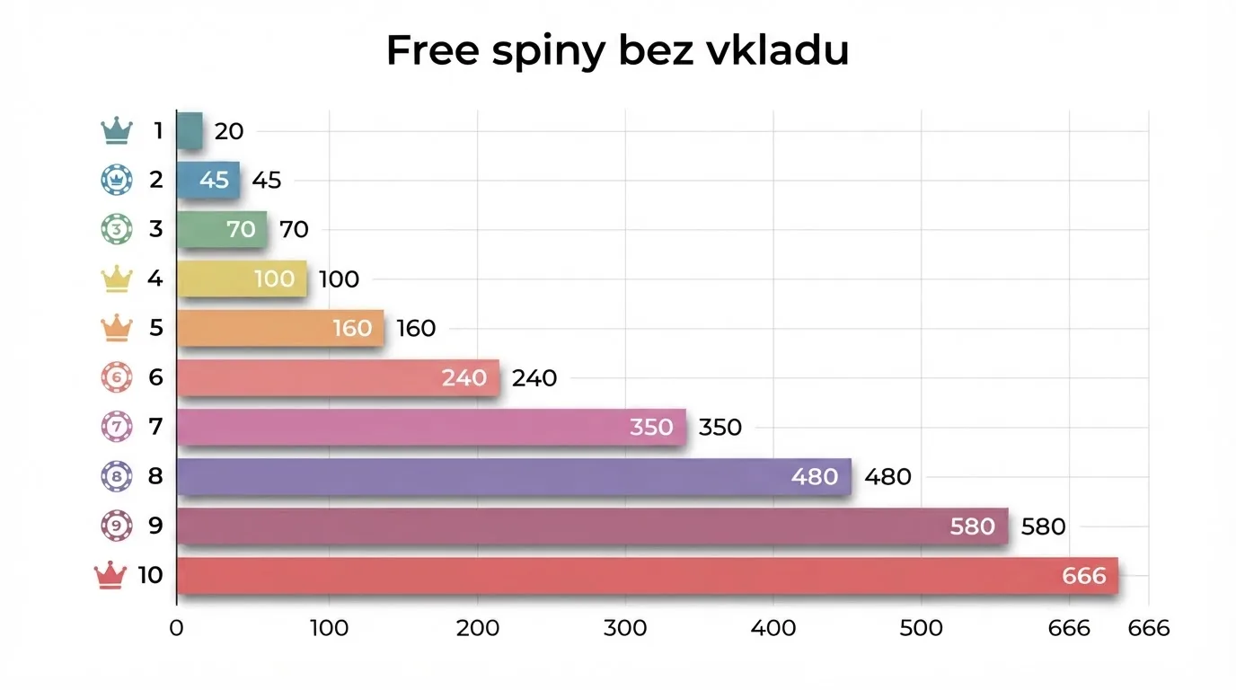 Přehledné srovnání deseti licencovaných českých online casin s počtem free spinů bez vkladu